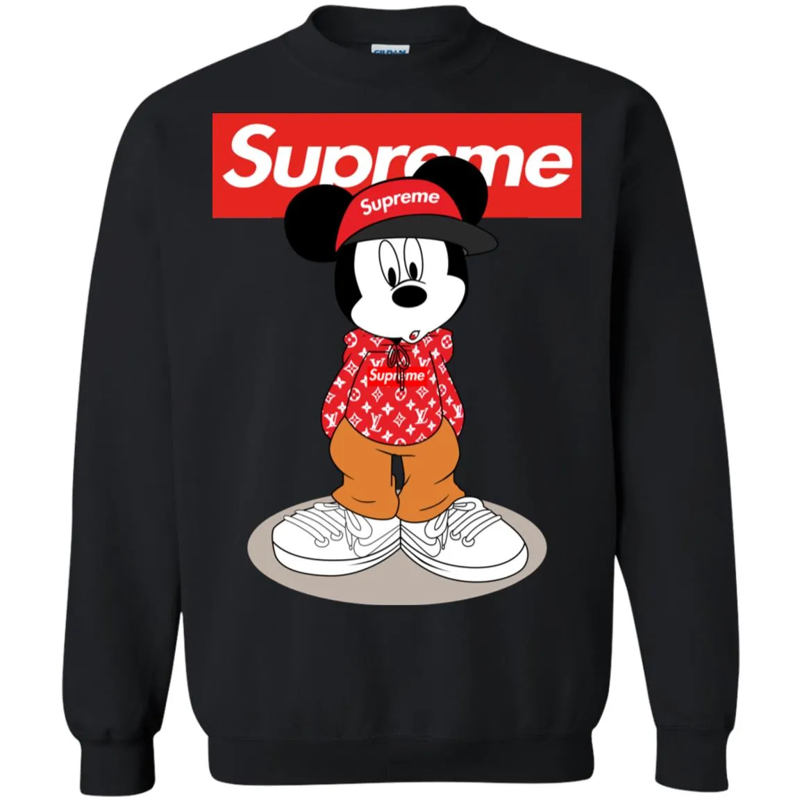 Supreme Mickey Mouse T-shirt Crewneck Pullover Sweatshirt