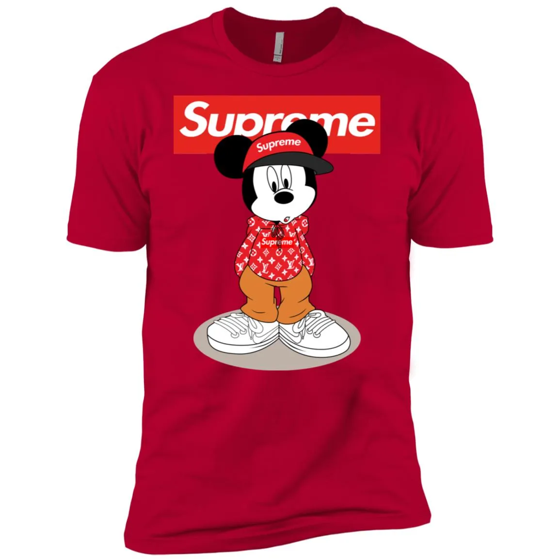 Supreme Mickey Mouse T-shirt Men Short Sleeve T-Shirt