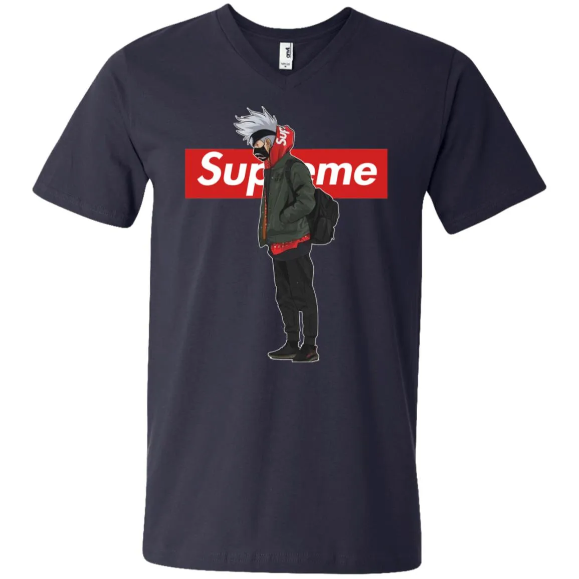 Supreme Naruto Funny Style T-shirt Men V-Neck T-Shirt