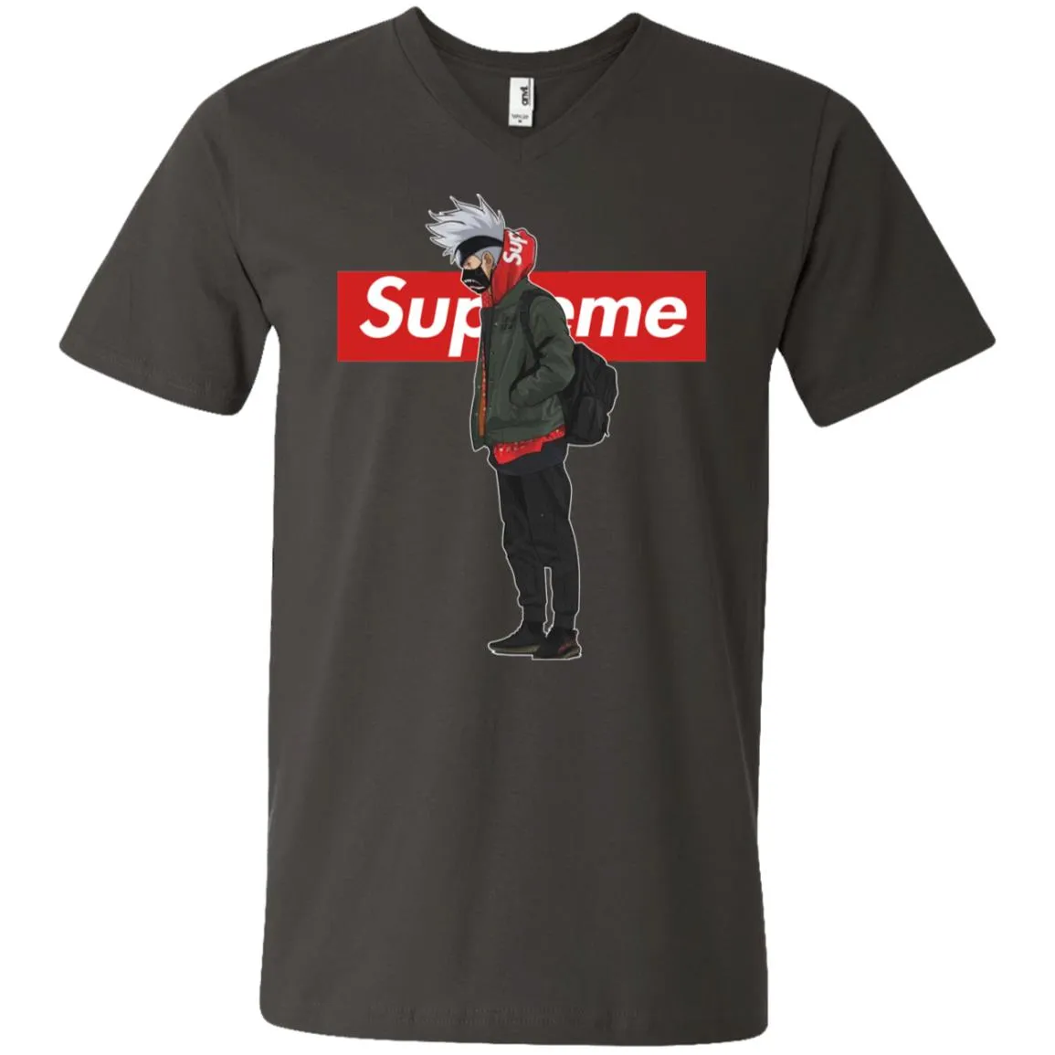 Supreme Naruto Funny Style T-shirt Men V-Neck T-Shirt