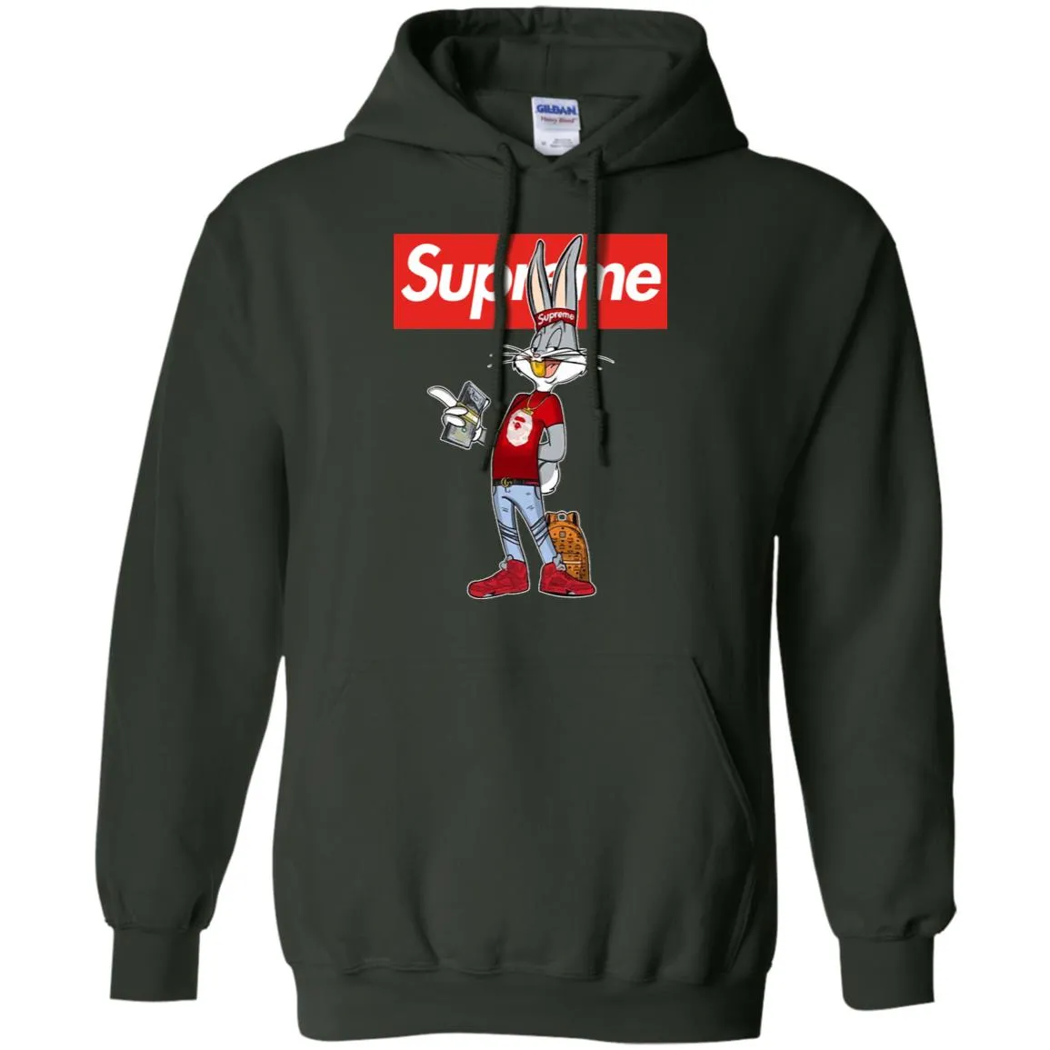 Supreme Rabbit Money Pullover Hoodie Sweatshirt