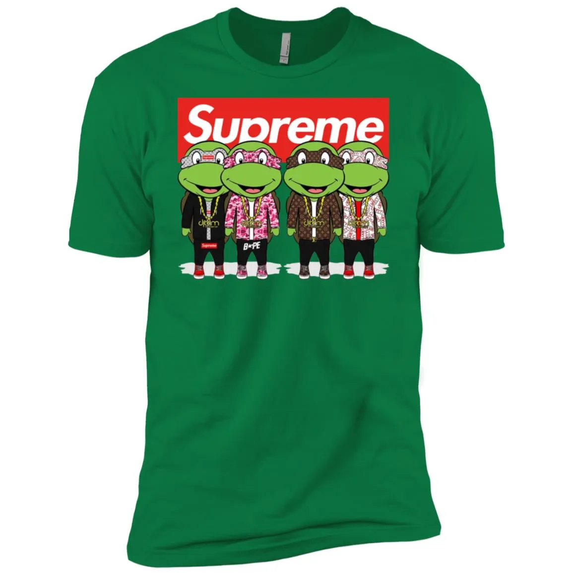 Supreme Turtle T-shirt Men Short Sleeve T-Shirt