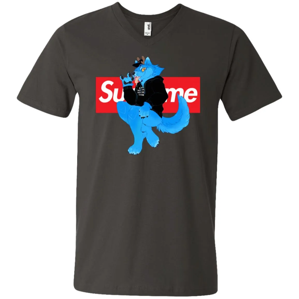 Supreme Woft T-shirt Men V-Neck T-Shirt