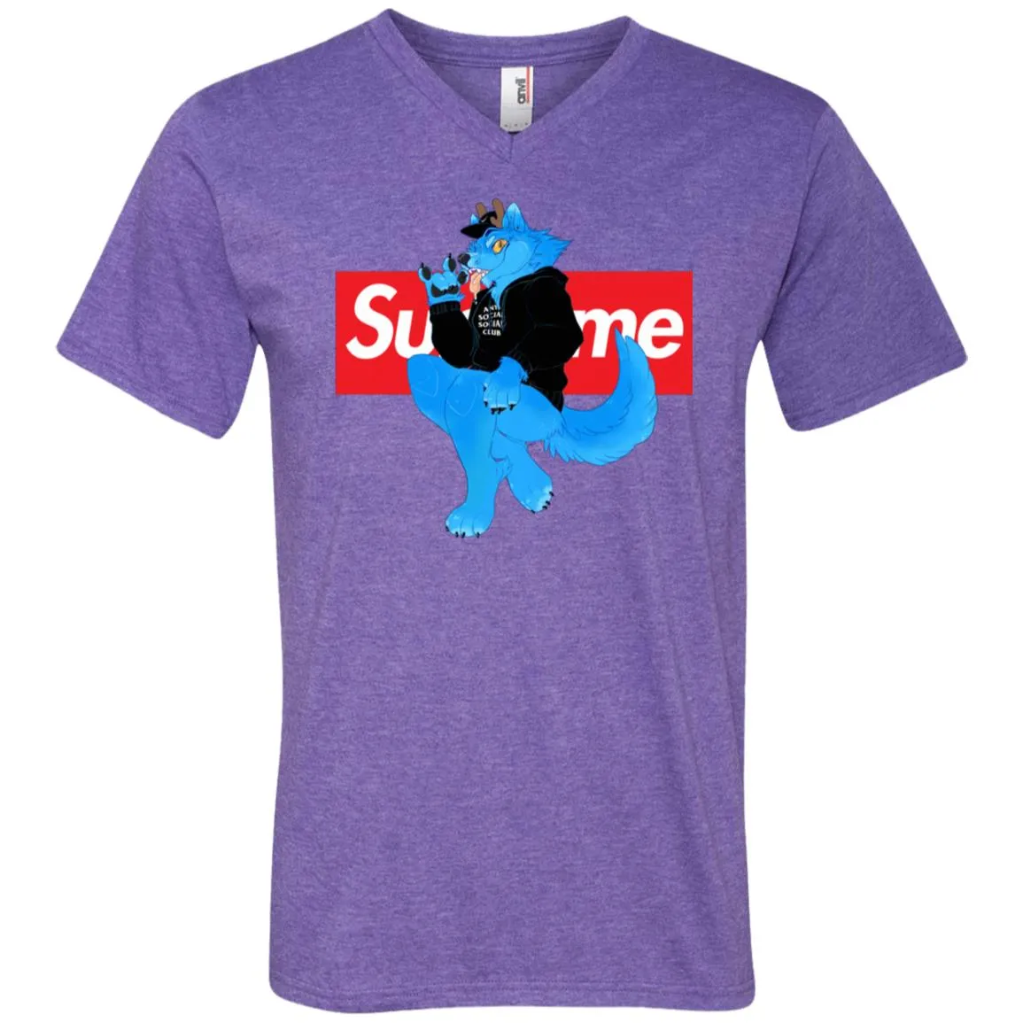 Supreme Woft T-shirt Men V-Neck T-Shirt