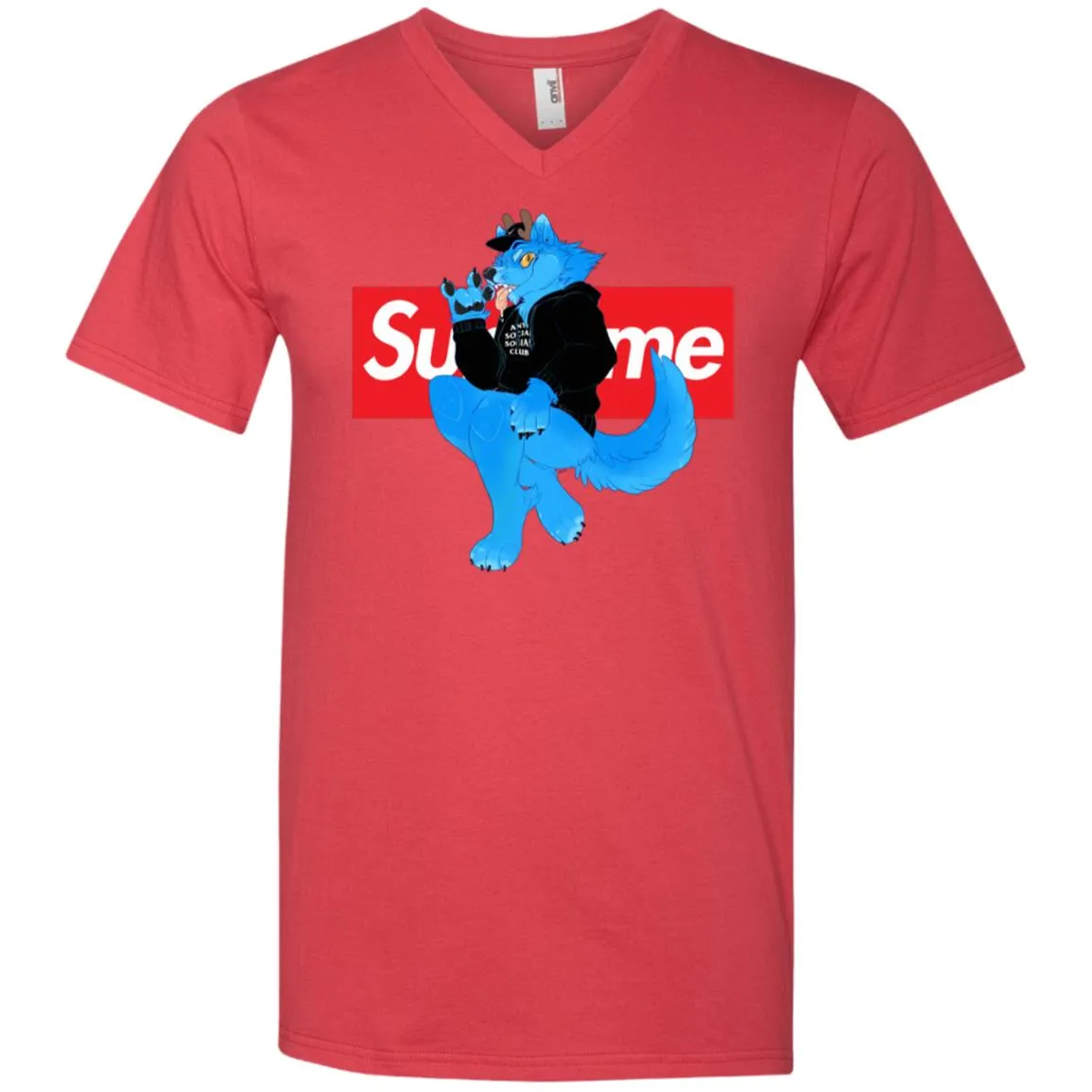 Supreme Woft T-shirt Men V-Neck T-Shirt