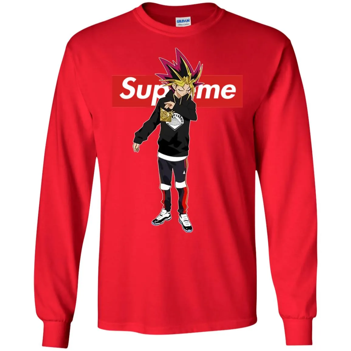 Supreme Yugi Mutou Game Yugioh T-shirt Men Long Sleeve Shirt