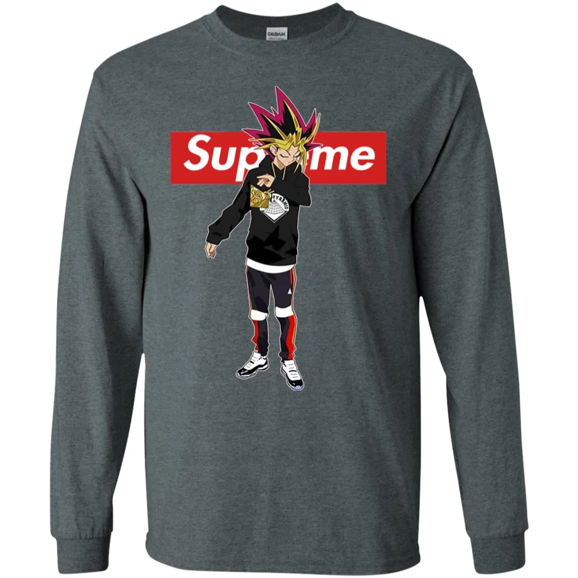 Supreme Yugi Mutou Game Yugioh T-shirt Men Long Sleeve Shirt