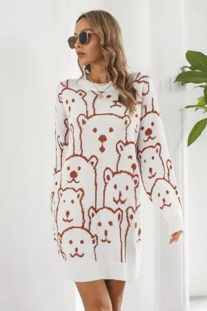 Teddy Bear Sweater Dress