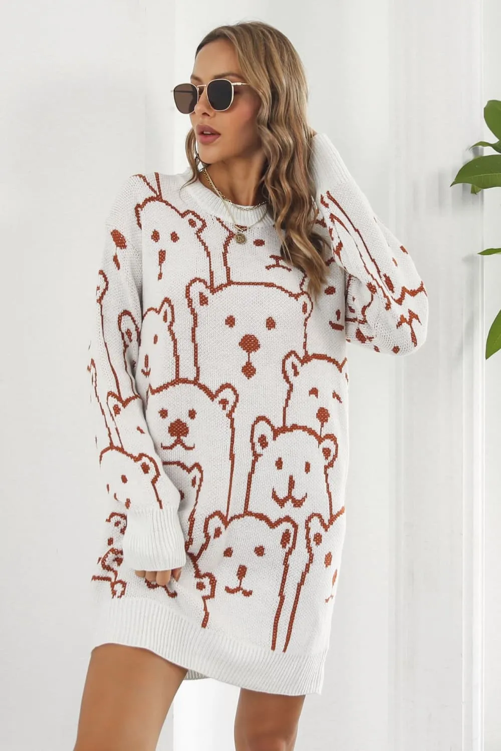 Teddy Bear Sweater Dress