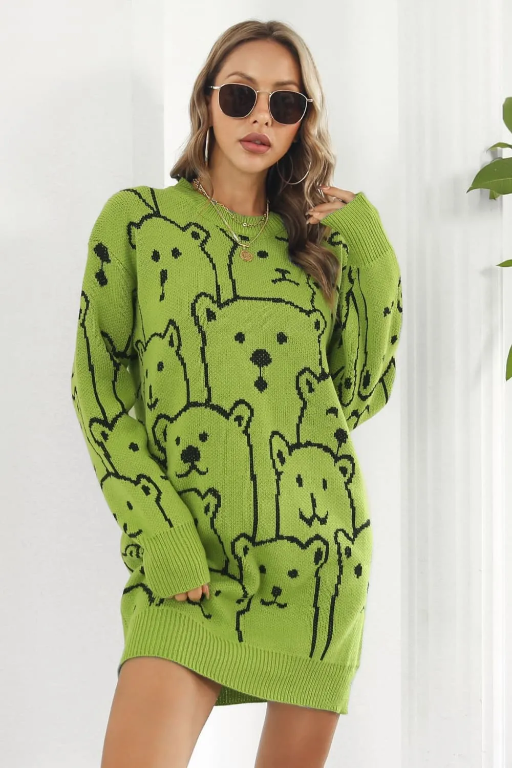 Teddy Bear Sweater Dress