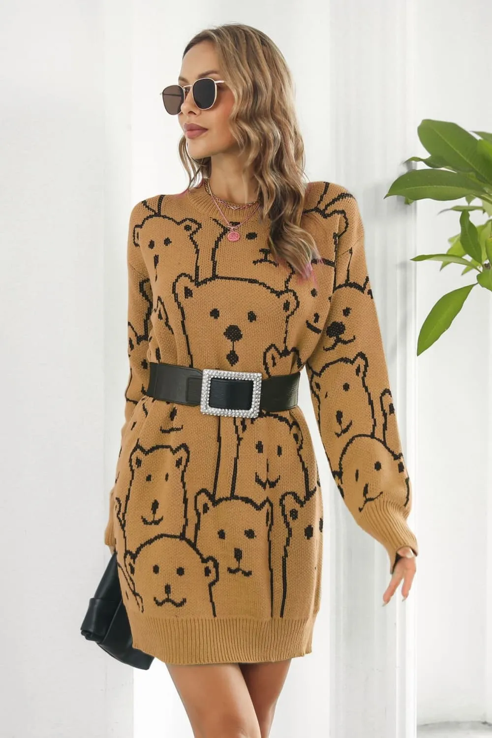 Teddy Bear Sweater Dress