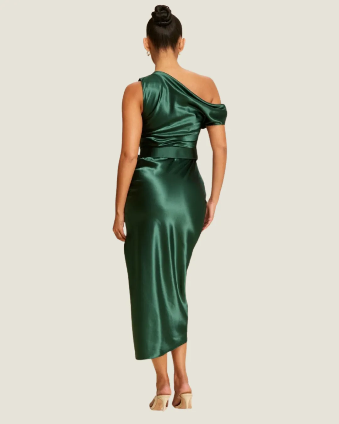 The Siena: Hunter Green Midi Dress