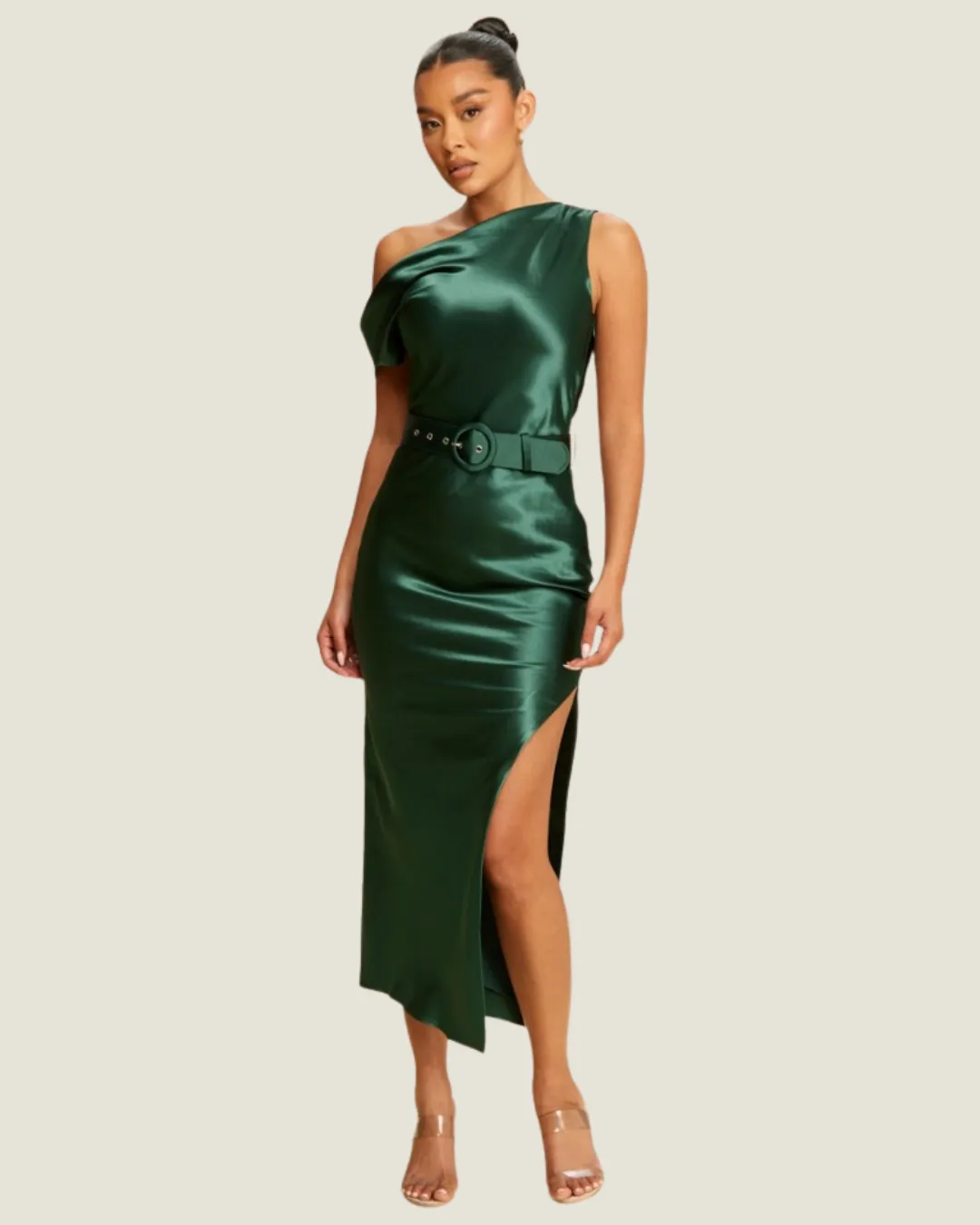 The Siena: Hunter Green Midi Dress