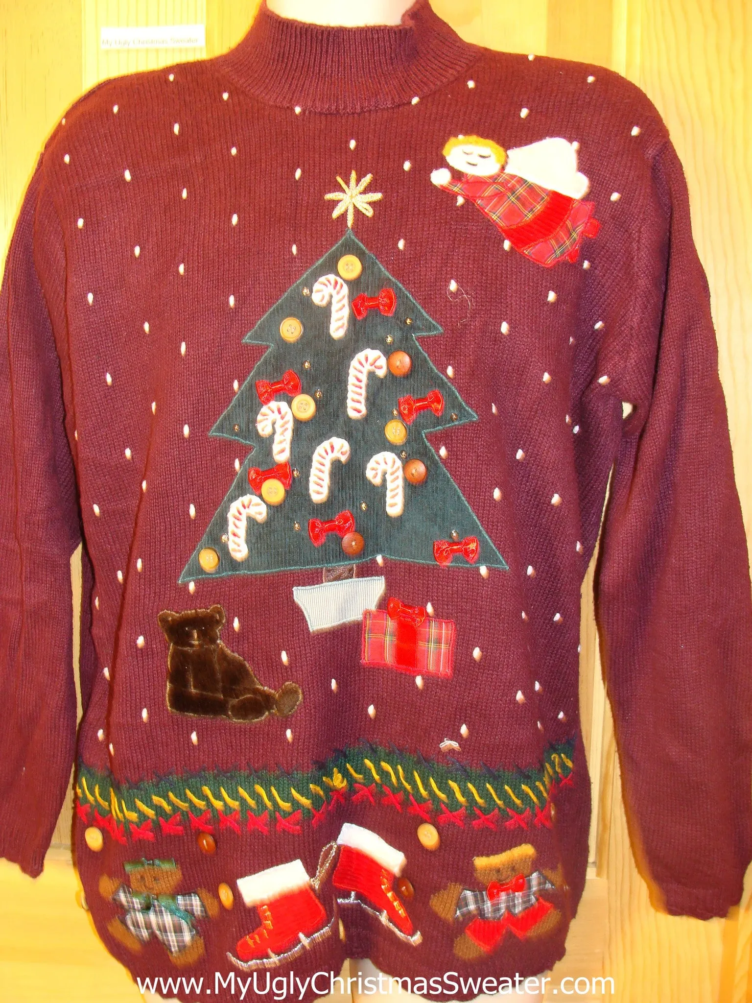 Ugly Christmas Sweater Two Sided 80s Pullover