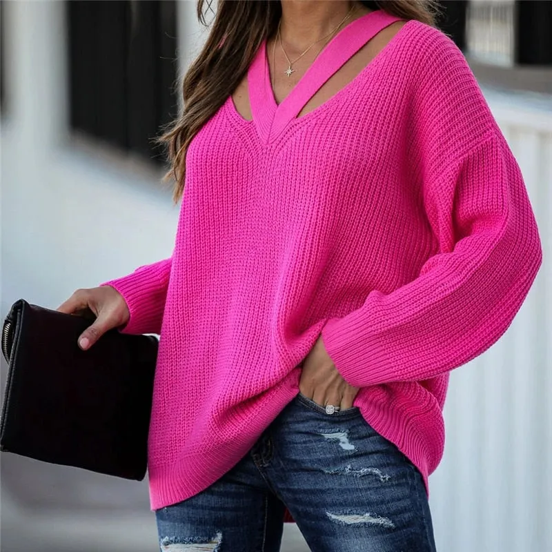 V-Neck Casual Sweater