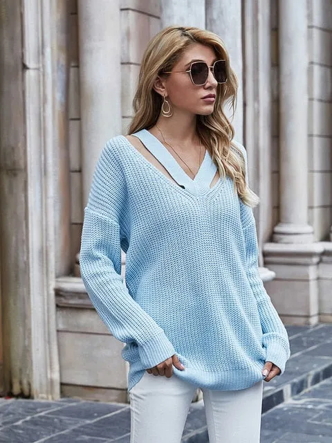 V-Neck Casual Sweater