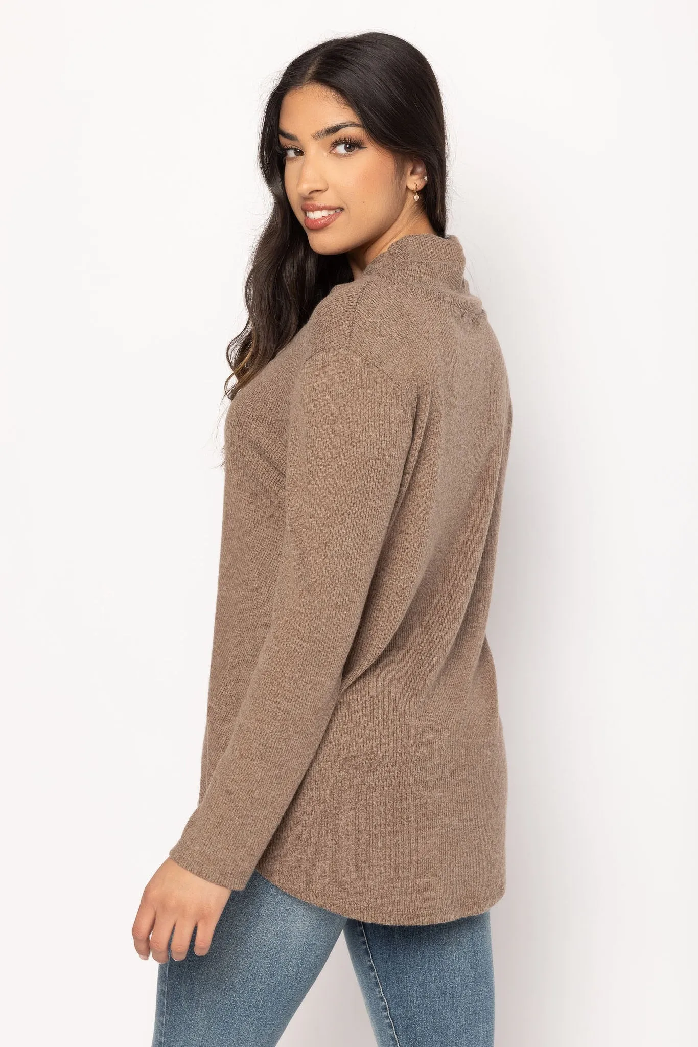 V-neck Crossover Hacci Sweater