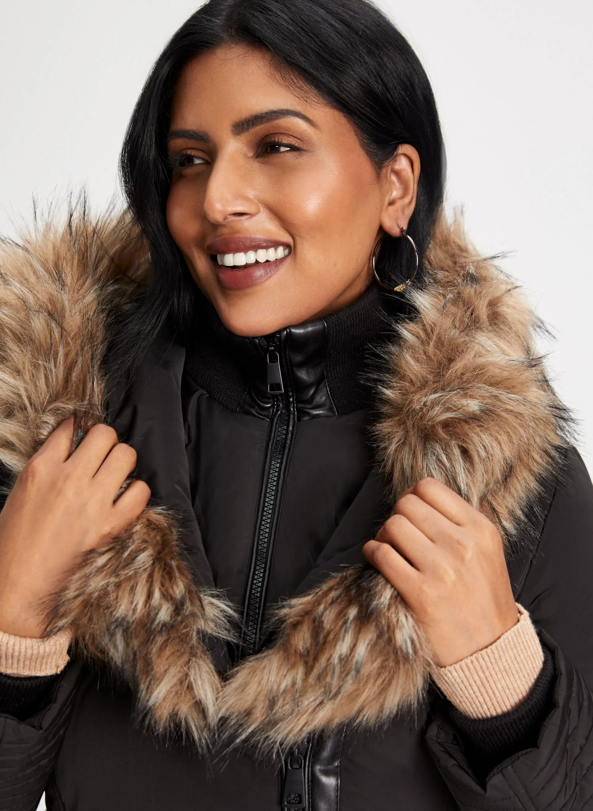 Vegan Down Faux Fur Coat