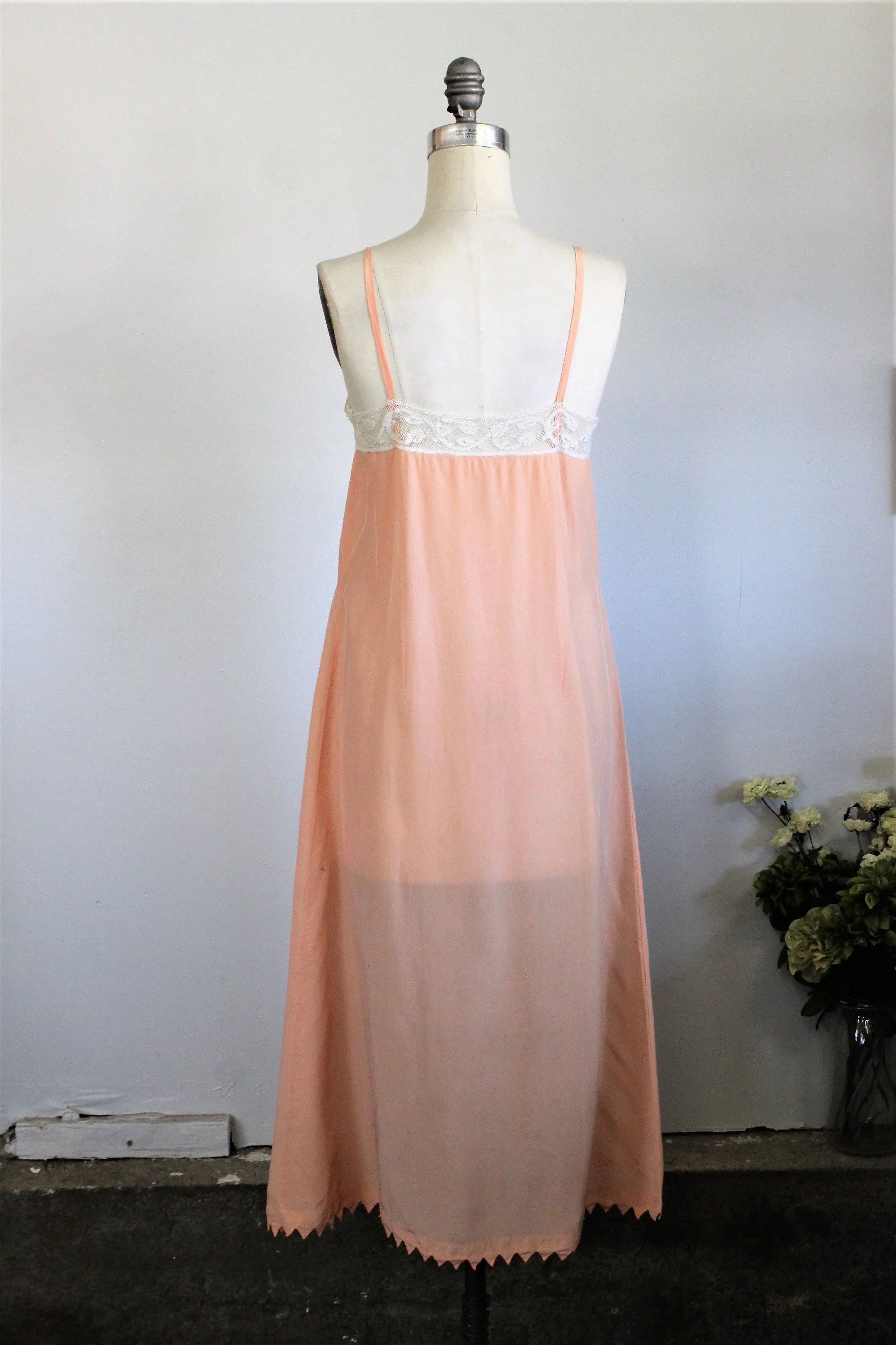 Vintage 1920s Blush Silk Nightgown