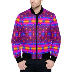 Visions of Peace Treaty Unisex Heavy Bomber Jacket with Quilted Lining