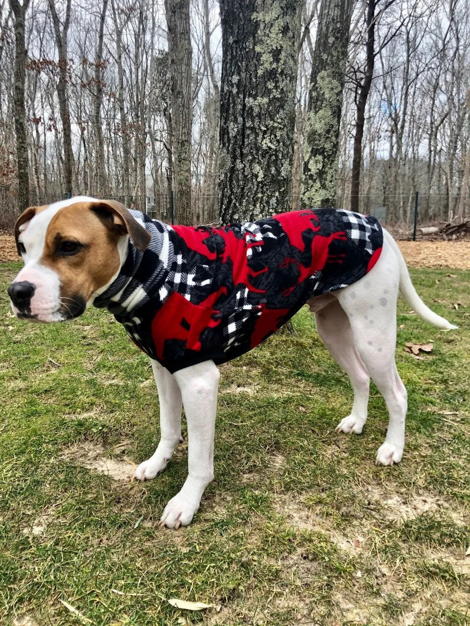 Wildlife & Buffalo Plaid Dog Sweater