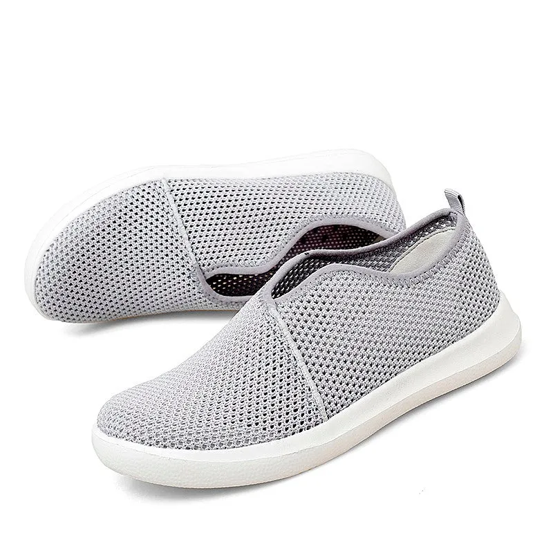 Women's breathable flat slip-on leisure tennis sneakers