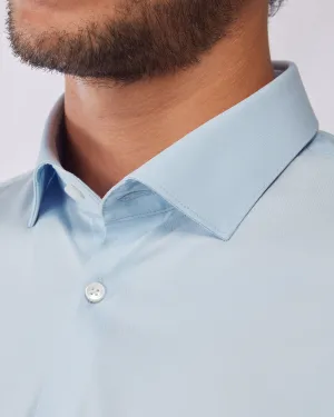 Wrinkle-Free Bamboo-Blend Shirt - Light Blue