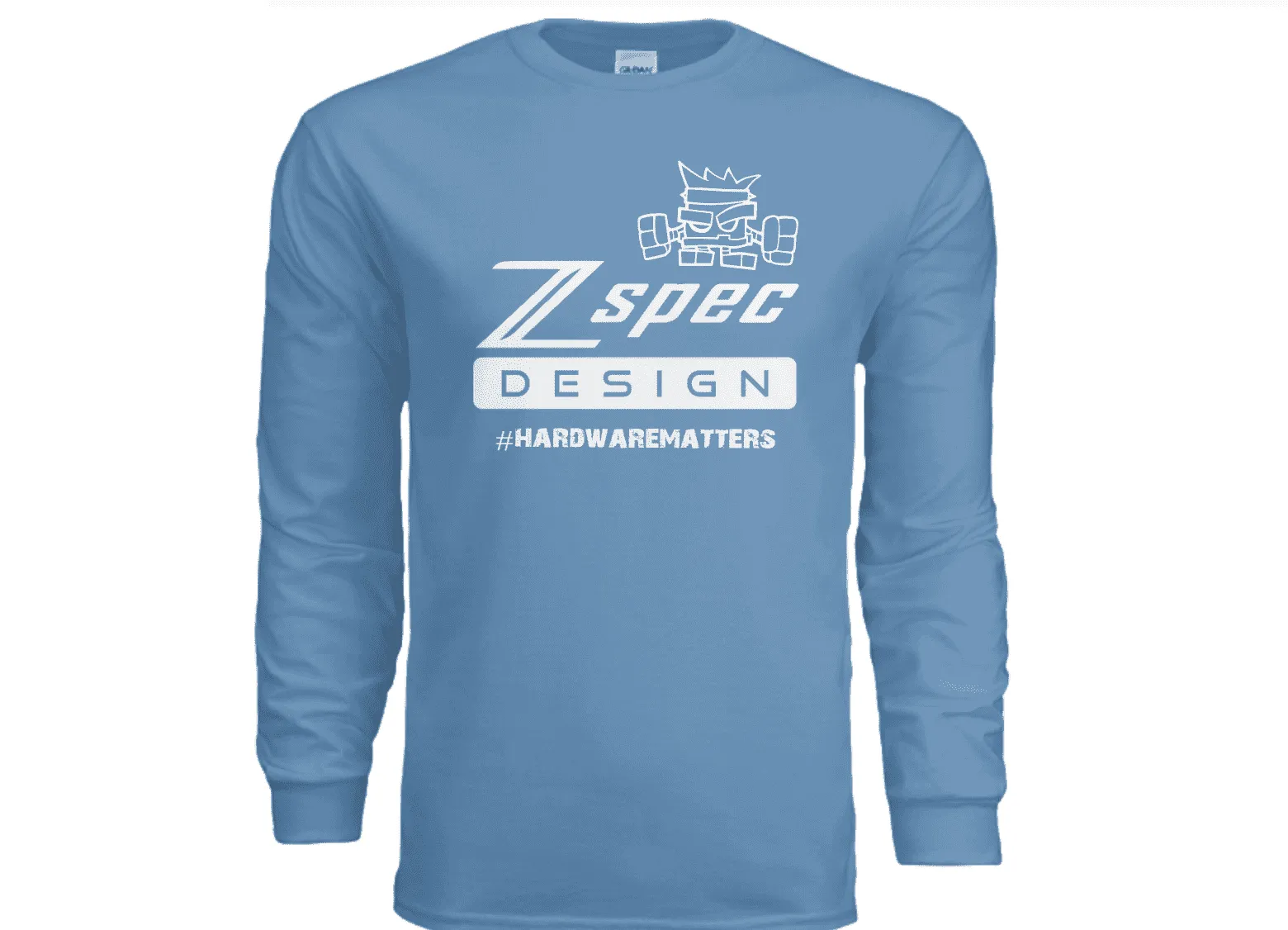 ZSPEC Long-Sleeve Cotton T-Shirt, Light Blue